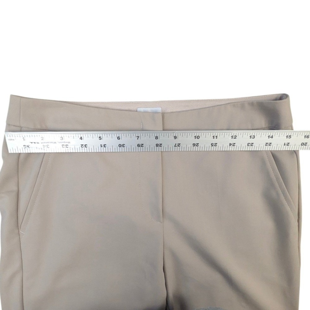 Armani Collezioni Womens Beige Slim Cuffed Trousers Size 4 Cotton Blend RM004 - Picture 3 of 8
